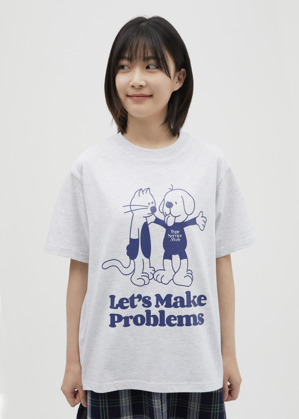 Pet Friends T-shirt [Melange Gray]