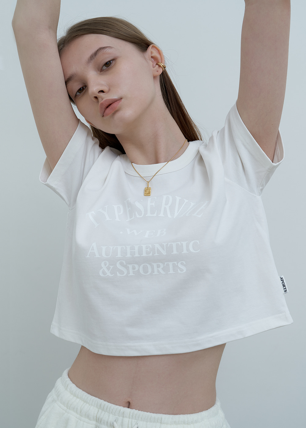Actinol Arch Logo Crop T-Shirt [Off White]