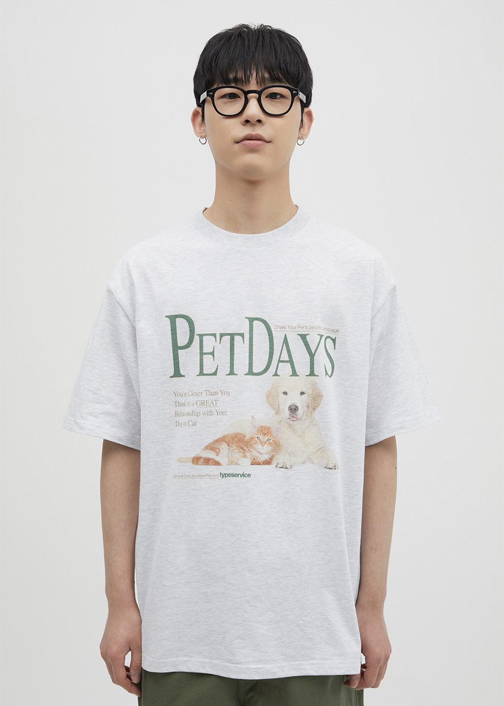 Pet Days T-shirt [Melange Gray]