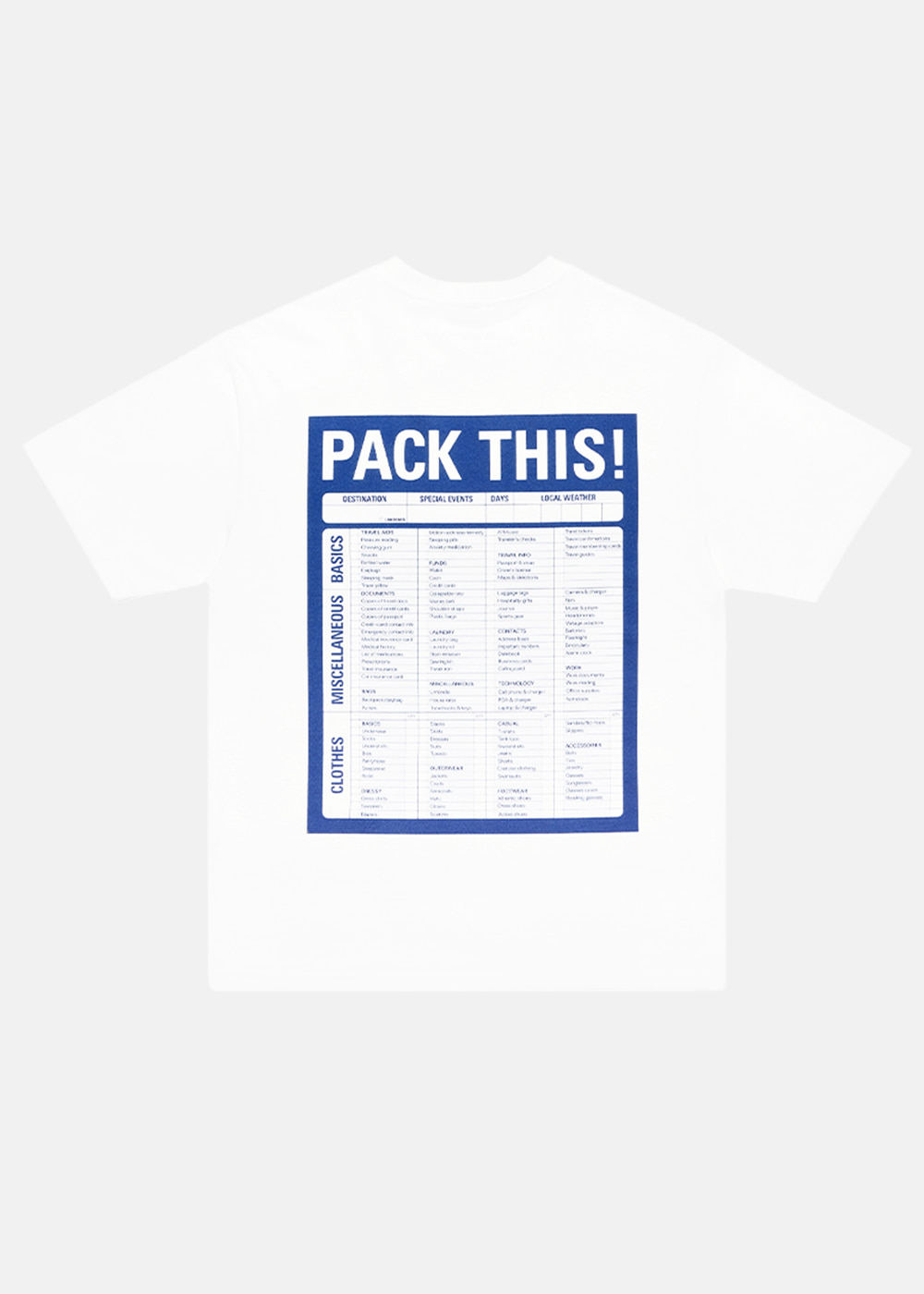 Check List T-shirt [Off White]