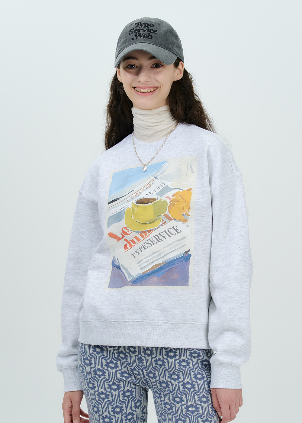 Leisurely Holiday Sweatshirt [Melange Gray]